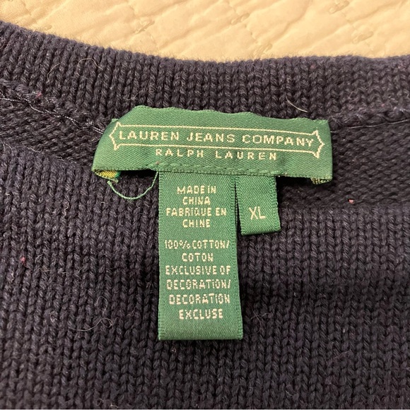 Ralph Lauren Navy & Red Striped Sailor Sweater - Picture 3 of 3